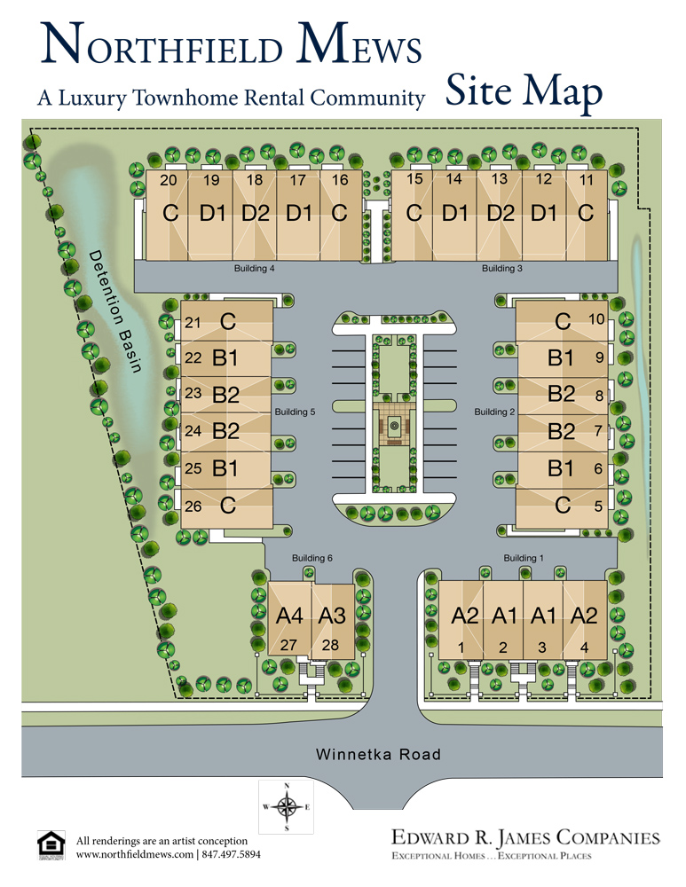 Northfield Mews Site Map